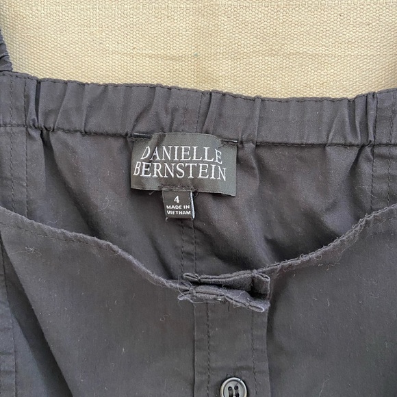 Danielle Bernstein WeWoreWhat puff sleeve button up black dress ￼ - Picture 3 of 3